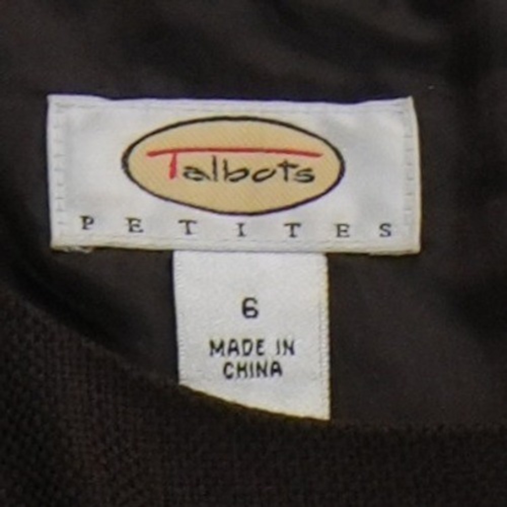 Talbots Fit & Flare Dress Women's Size 6P Petite Black Polka Dot Sash Tie - Picture 4 of 7